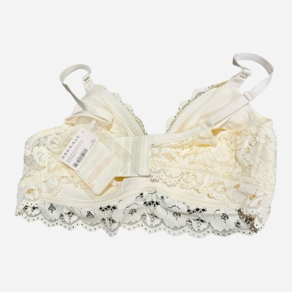 MOMANDA Women’s Lace Nursing Bra Bralette - Ivory – Size 38D - Picture 6 of 7